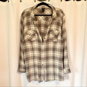 Torrid Plaid Button Up Shirt